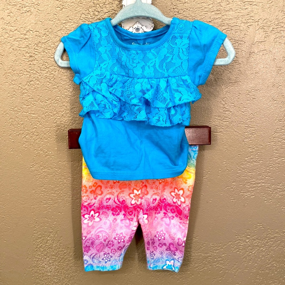 Garanimals lace tshirt and matching lace print pants